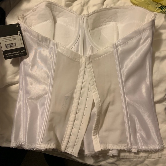 Dominique bustier corset bridal bra 34D white - Picture 2 of 4